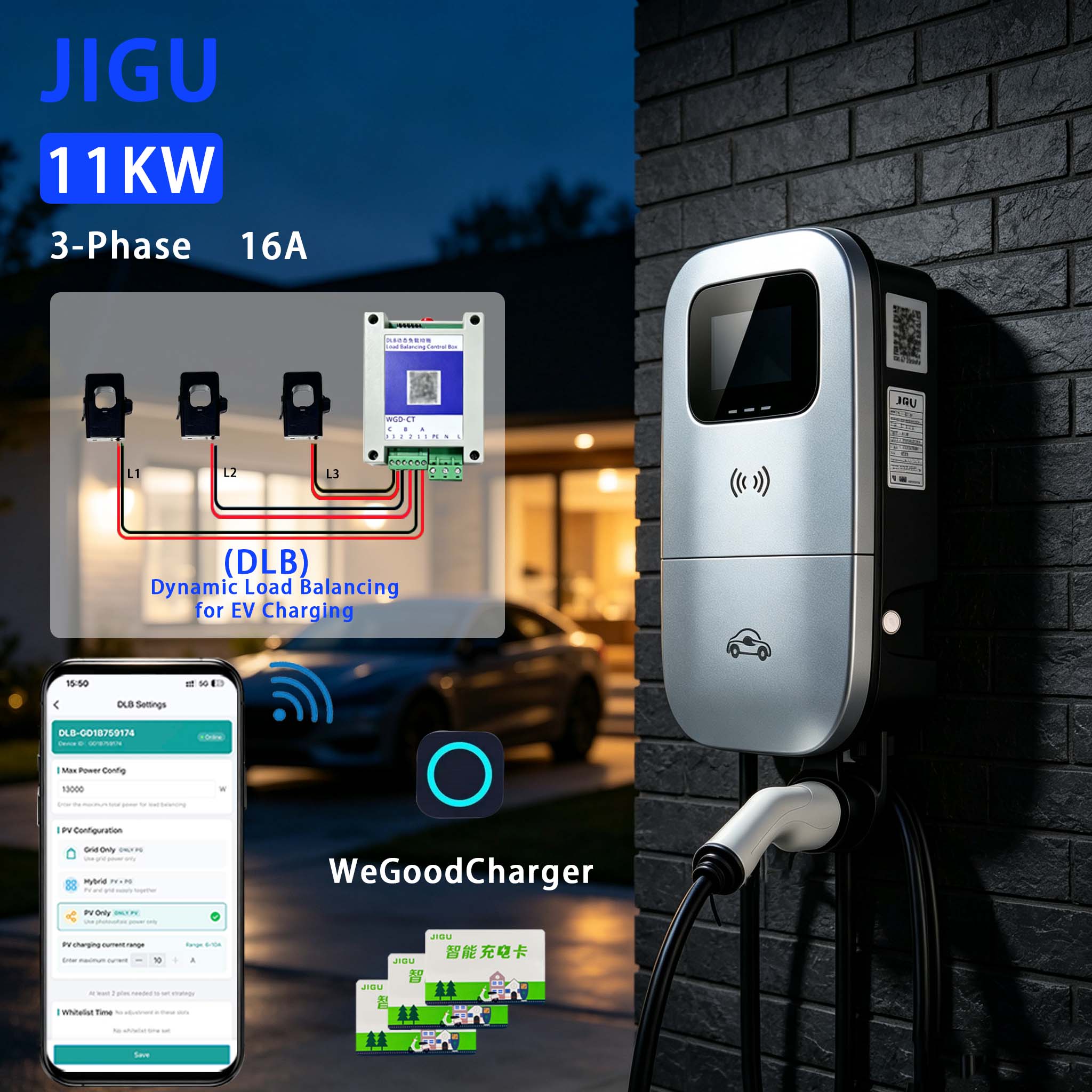 JIGU Dynamic Load Balancing EV - Wallbox Ev review and price