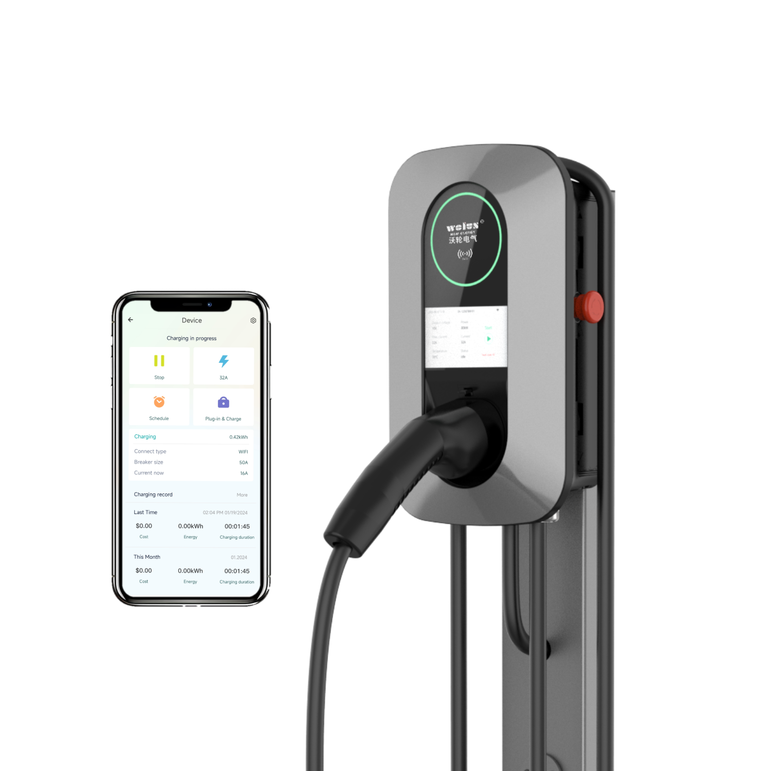 22kW AC Home Charging Pile Ev  - Home Ev Charger review and price