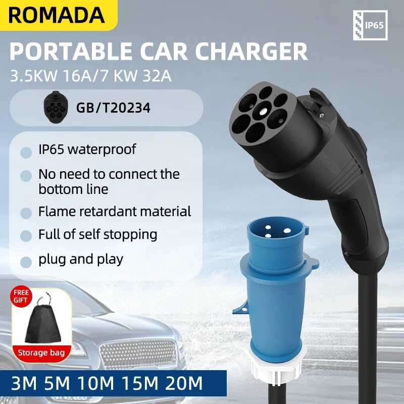7KW 32A Electric Vehicle EV Po - Ev Charger Adapter review and price