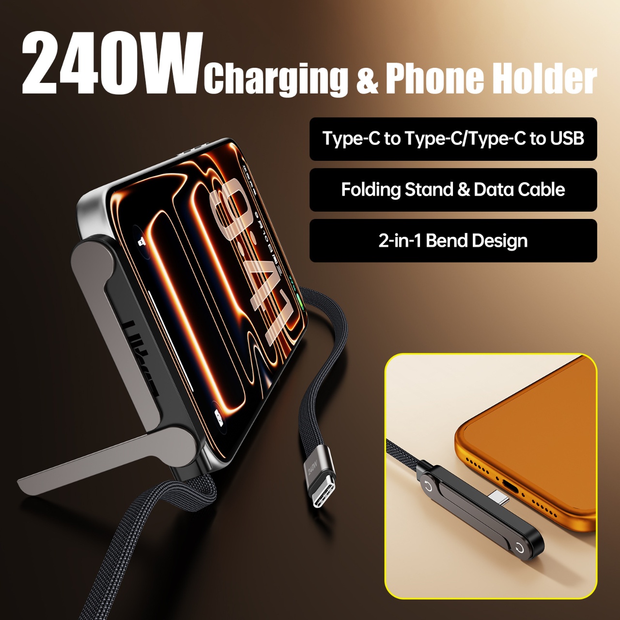 240W PD Fast Charging Type C t - Ev Charger review and price